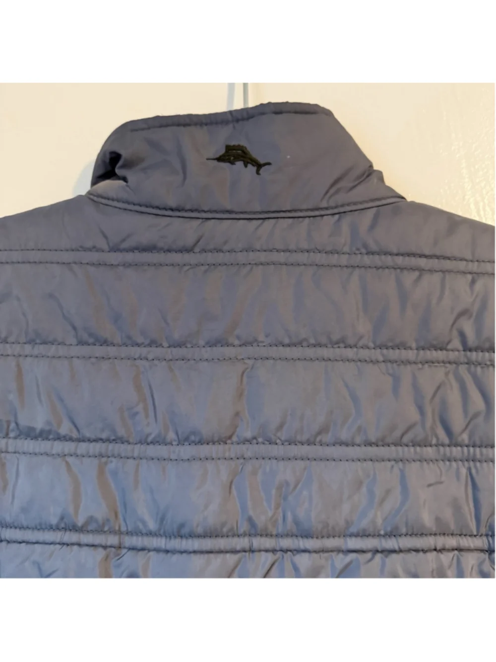 Men’s Tommy Bahama Quilted Micro puff Vest Full-Zip Grey Medium